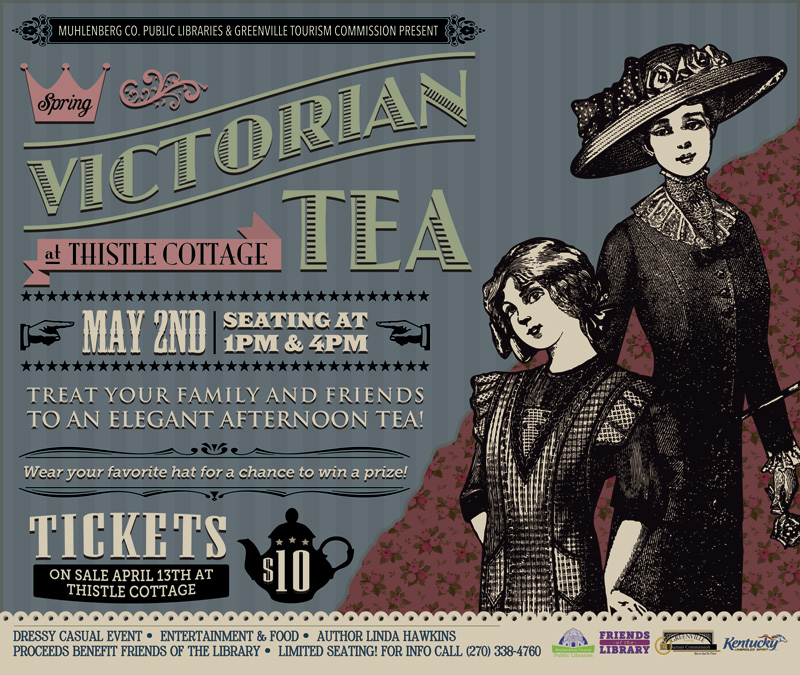 Thistle Cottage Spring 2015 Victorian Tea Poster Design